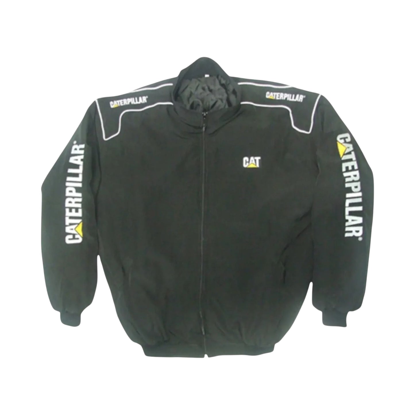 CAT Caterpillar Bulldozer Black Racing Jacket