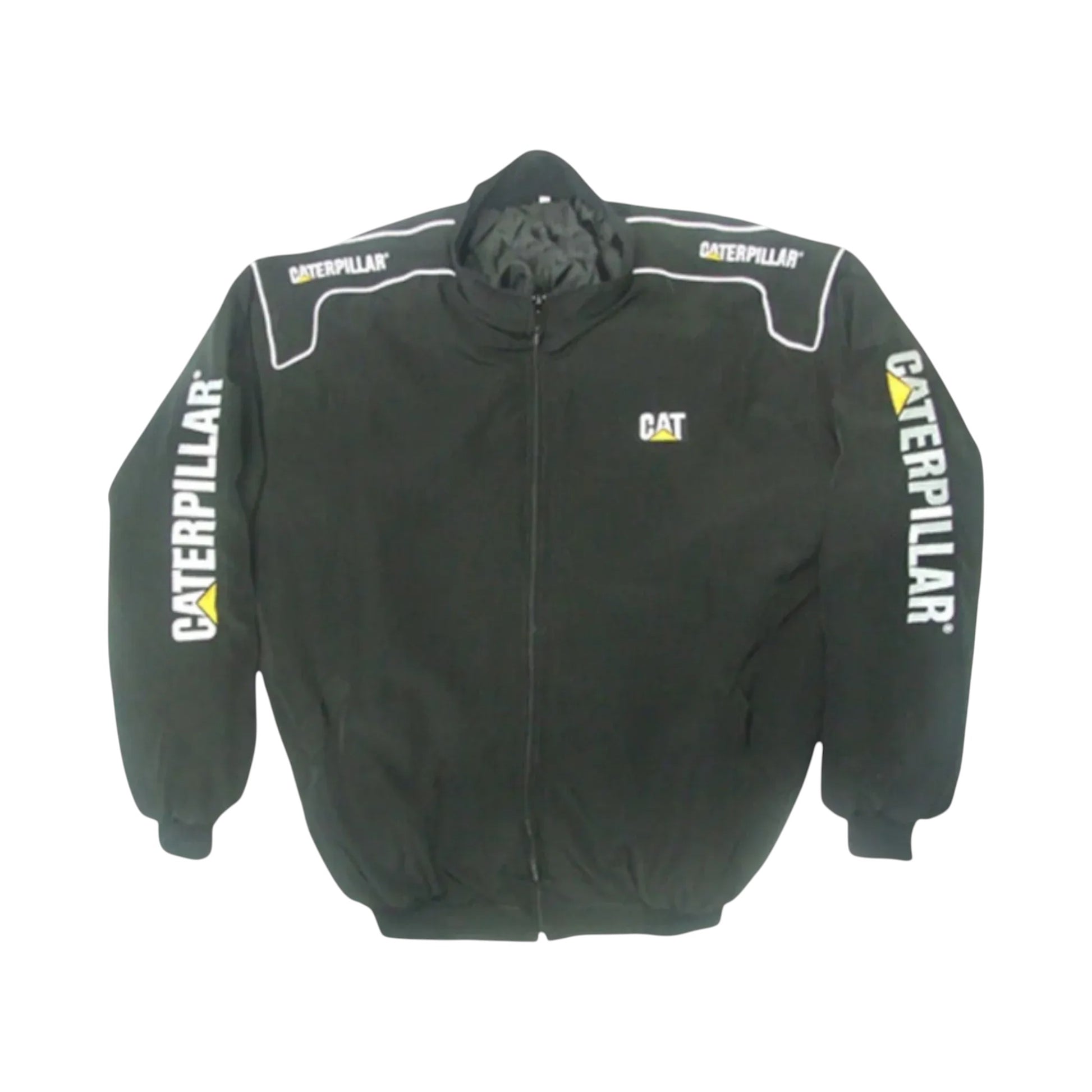 CAT Caterpillar Bulldozer Black Racing Jacket