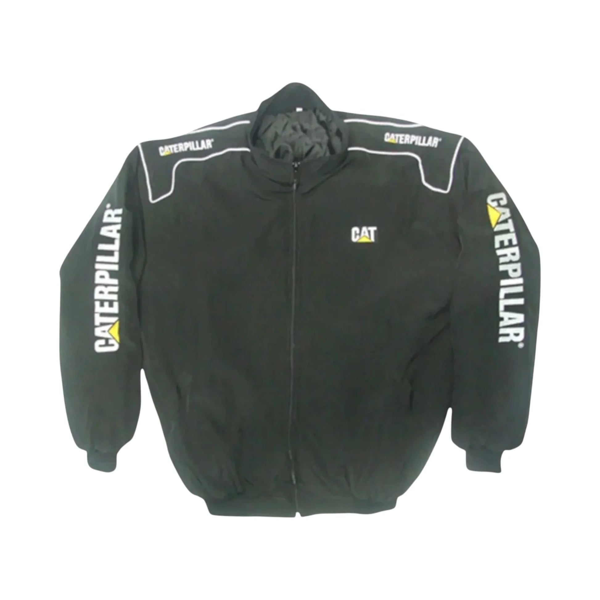 CAT Caterpillar Bulldozer Black Racing Jacket