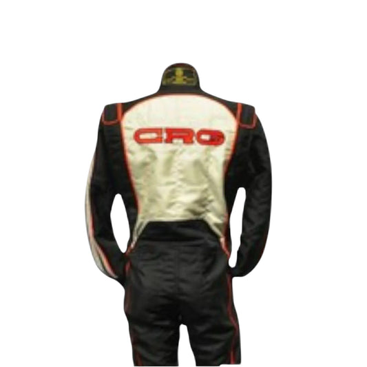 CRG Sparco sublimation kart suit back view