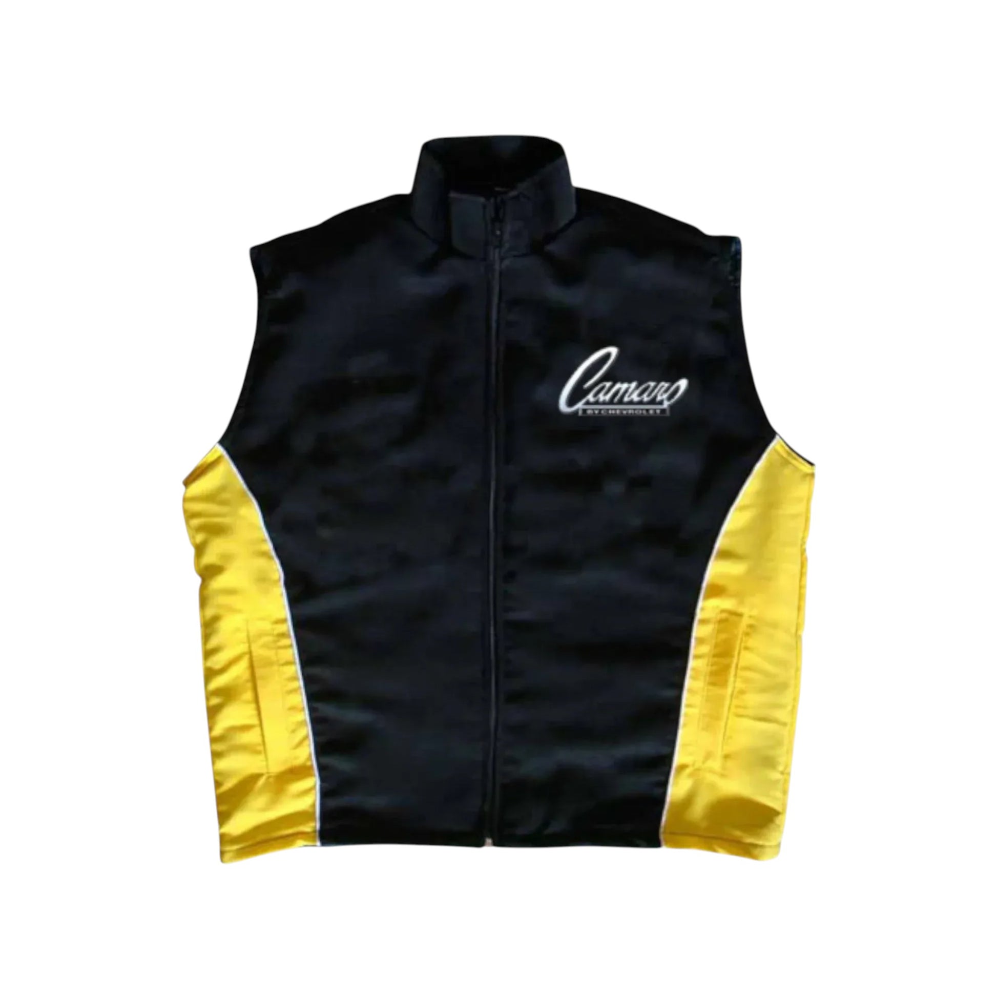 Camaro Black Yellow Racing Vintage Vest