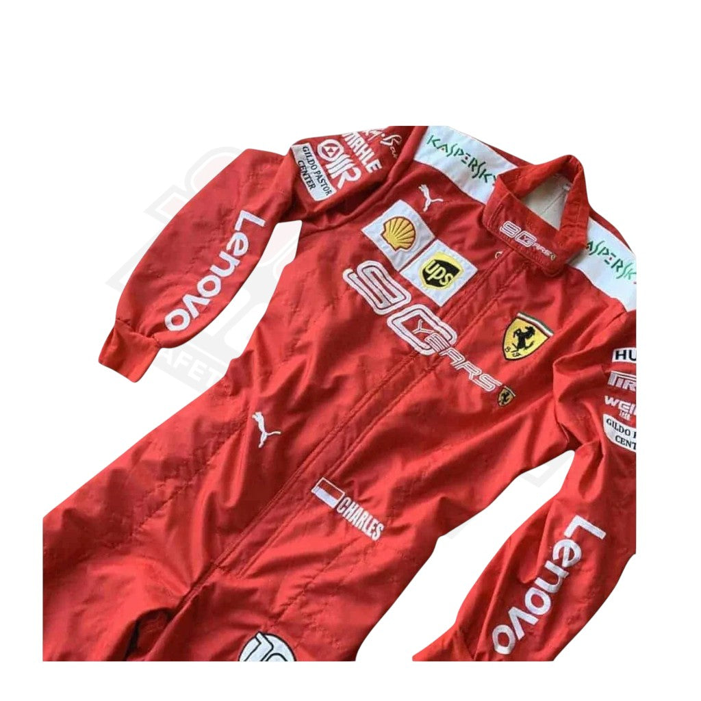 Charles Leclerc 2019 Ferrari 90 Years F1 race suit front