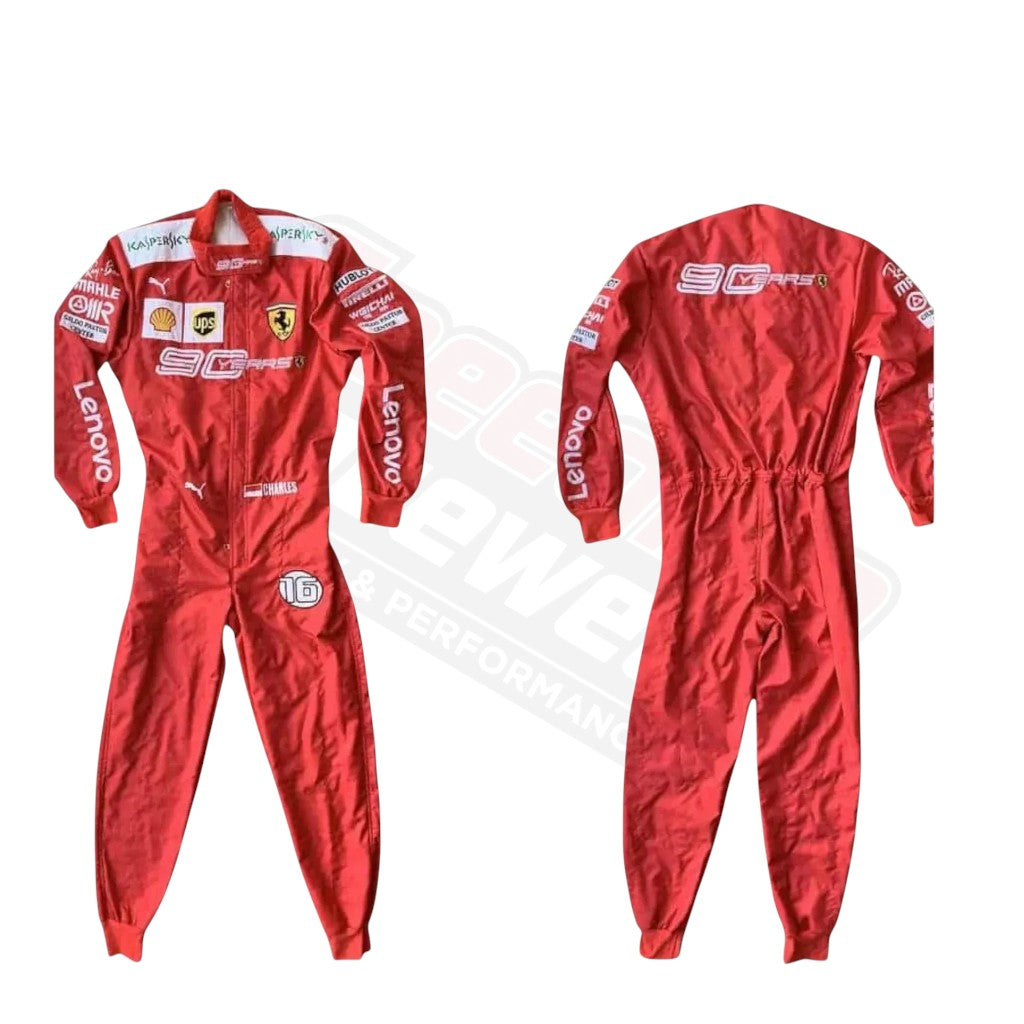 Charles Leclerc 2019 Ferrari 90 Years F1 race suit front