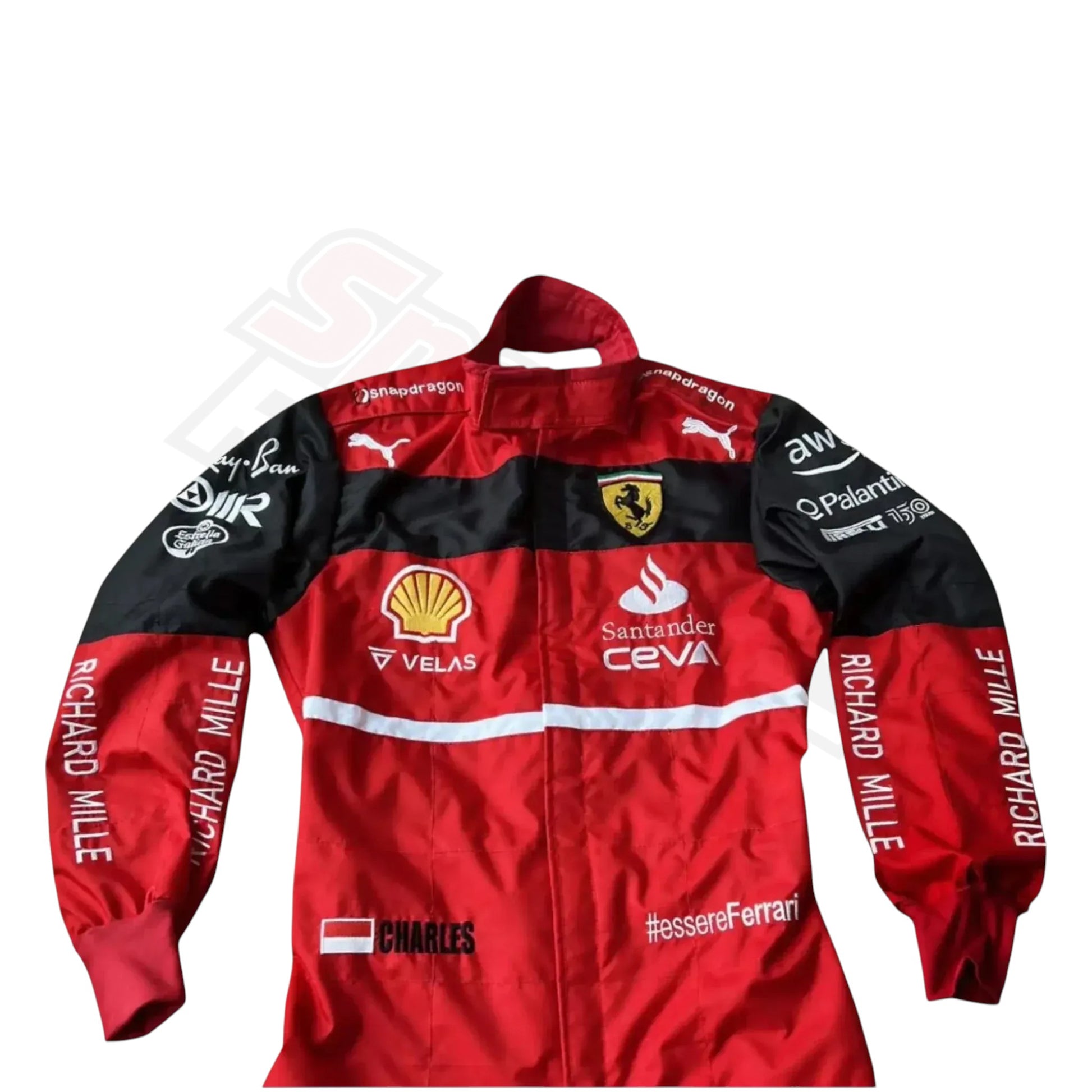Charles Leclerc 2022 Scuderia Ferrari F1 Embroidery Race Suit