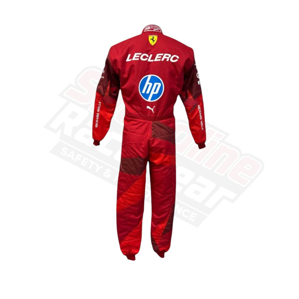 Charles Leclerc 2025 Las Vegas race suit back design