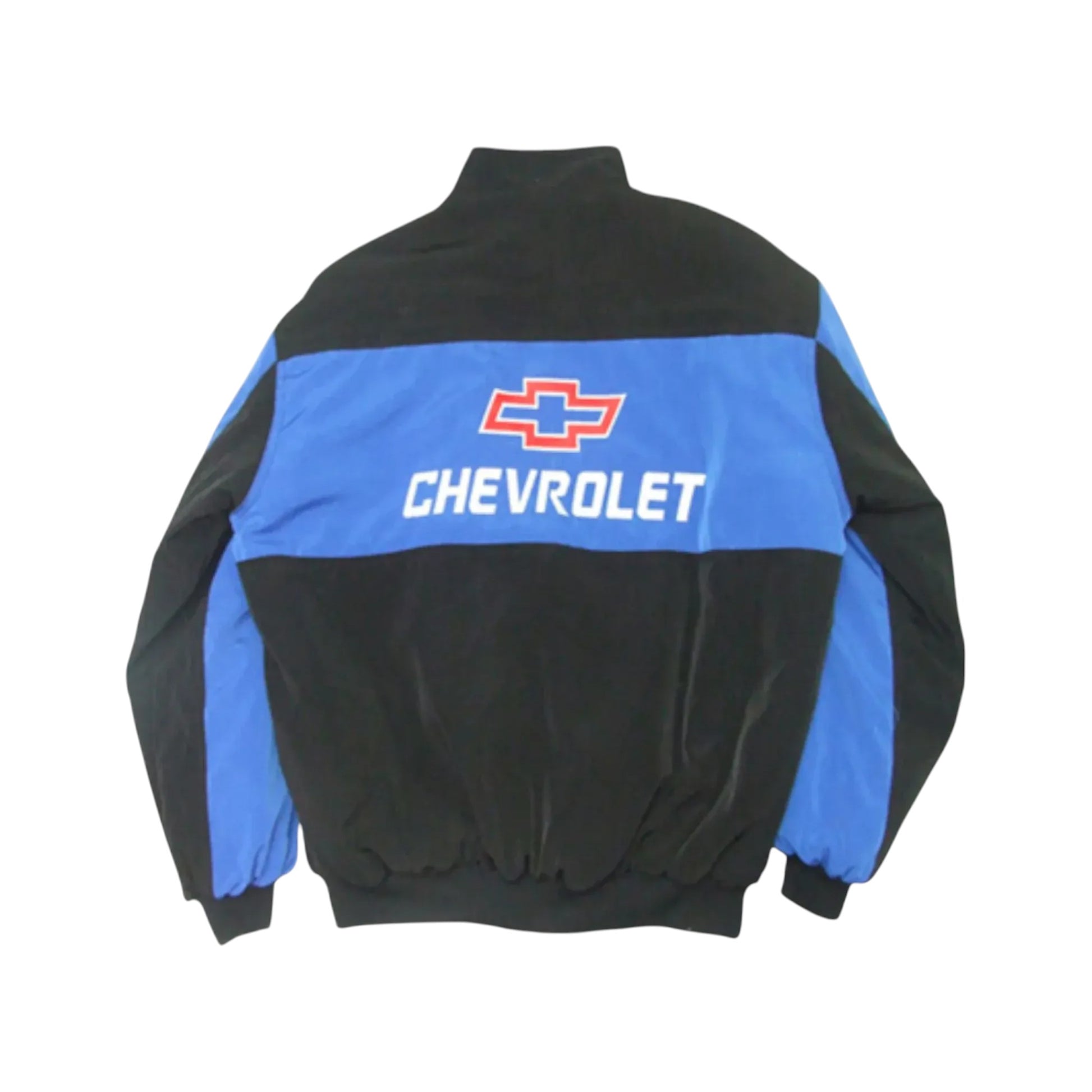 Chevrolet Black Light Blue Vintage Racing Jacket