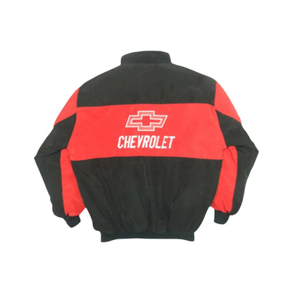Chevrolet Black & Red Vintage Racing Jacket