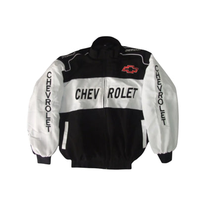 Chevrolet Black & White Vintage Racing Jacket