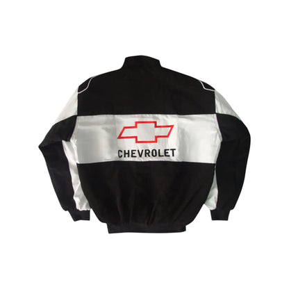 Chevrolet Black & White Vintage Racing Jacket