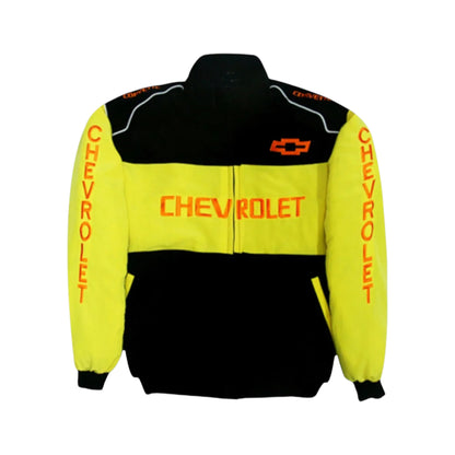 Chevrolet Black & Yellow Vintage Racing Jacket
