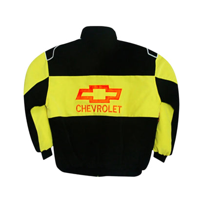 Chevrolet Black & Yellow Vintage Racing Jacket