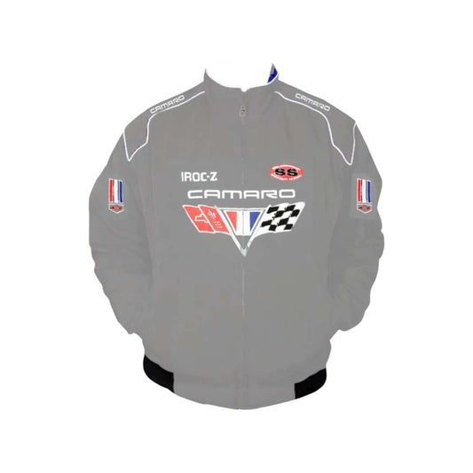 Chevrolet Camaro Gray Vintage Racing Jacket