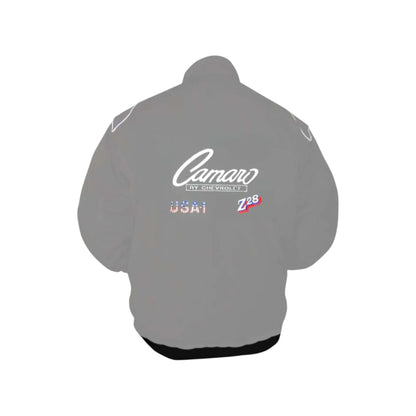 Chevrolet Camaro Gray Vintage Racing Jacket