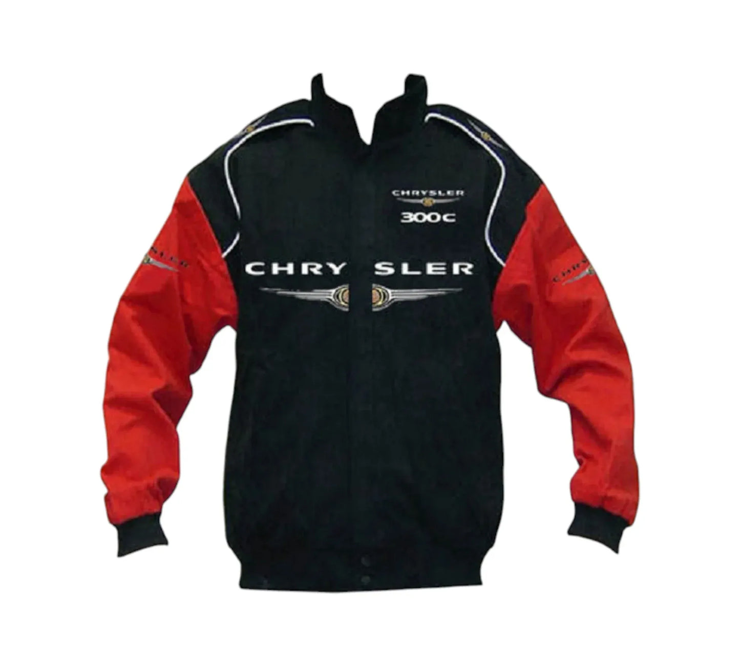 Chrysler 300C Black Red Vintage Racing Jacket