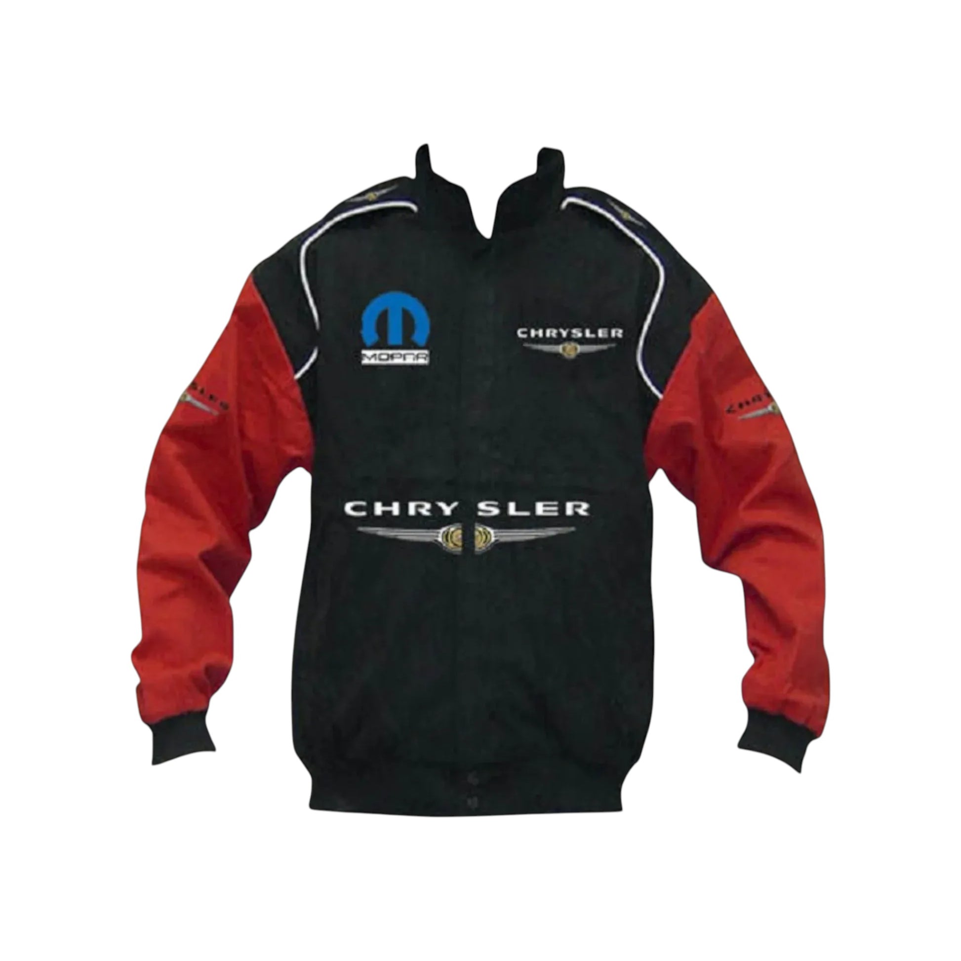 Chrysler Mopar Retro Racing Jacket Black Red Edition