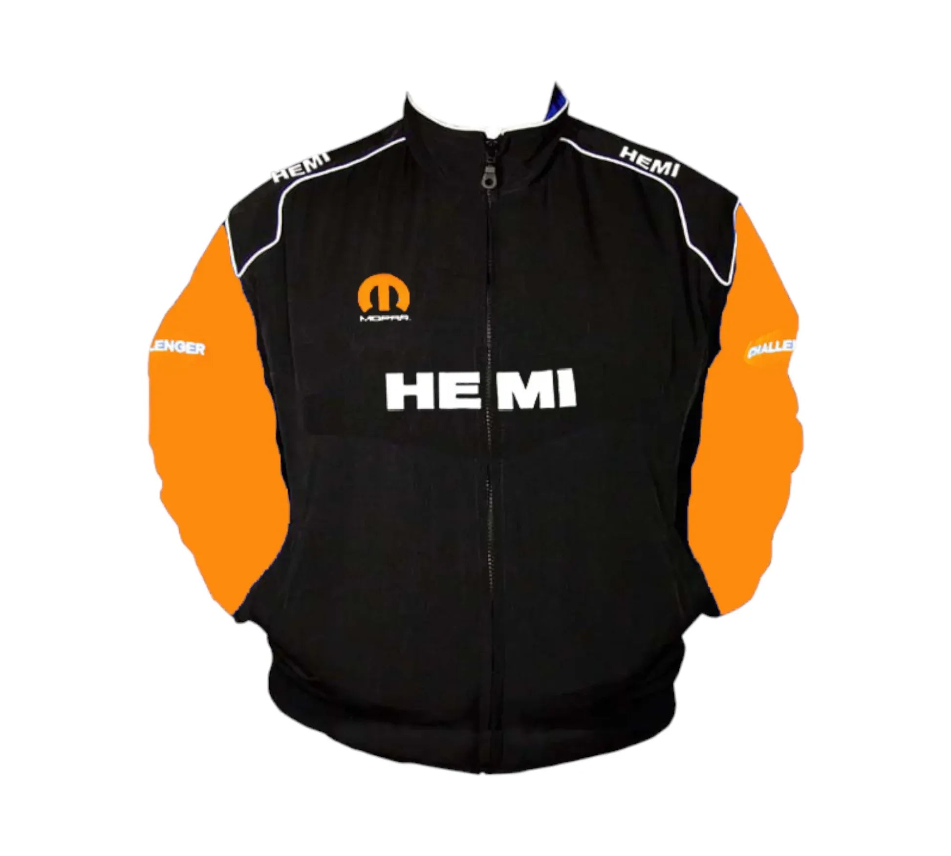 Dodge Hemi Vintage Racing Jacket Orange Black