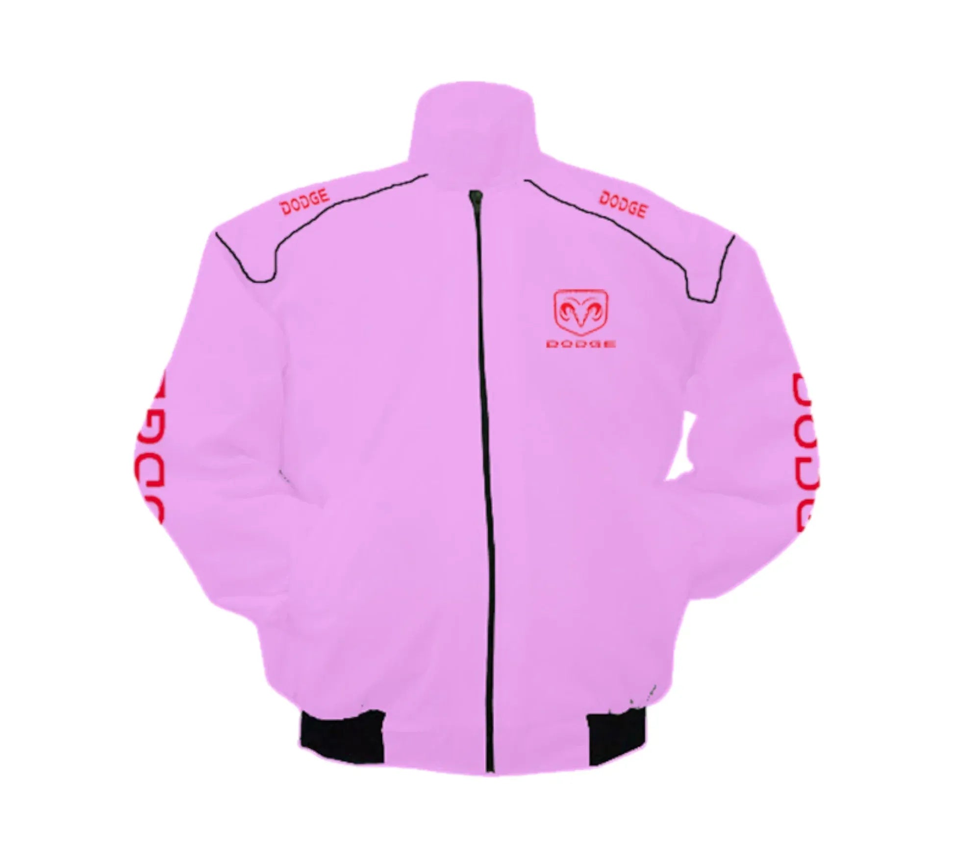 Dodge Pink Vintage Racing Jacket New Edition Street Style