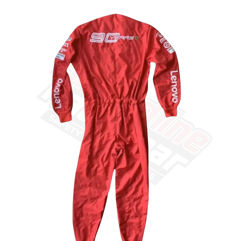 Ferrari F1 90 Years race suit Charles Leclerc back view