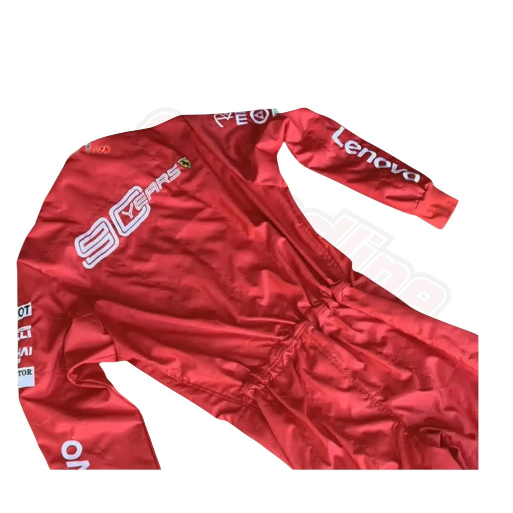 Ferrari F1 90 Years race suit Charles Leclerc back view