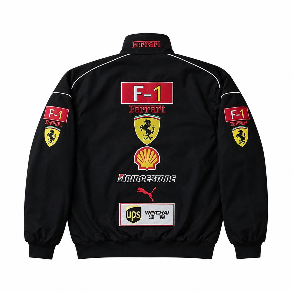 Ferrari F1 Scuderia Racing Vintage Jacket Black Edition SpeedLine Racewear