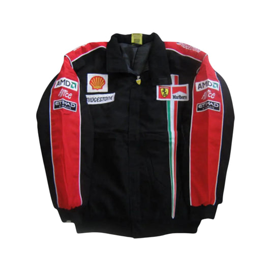 Ferrari Formula 1 Racing Vintage Jacket Red and Black