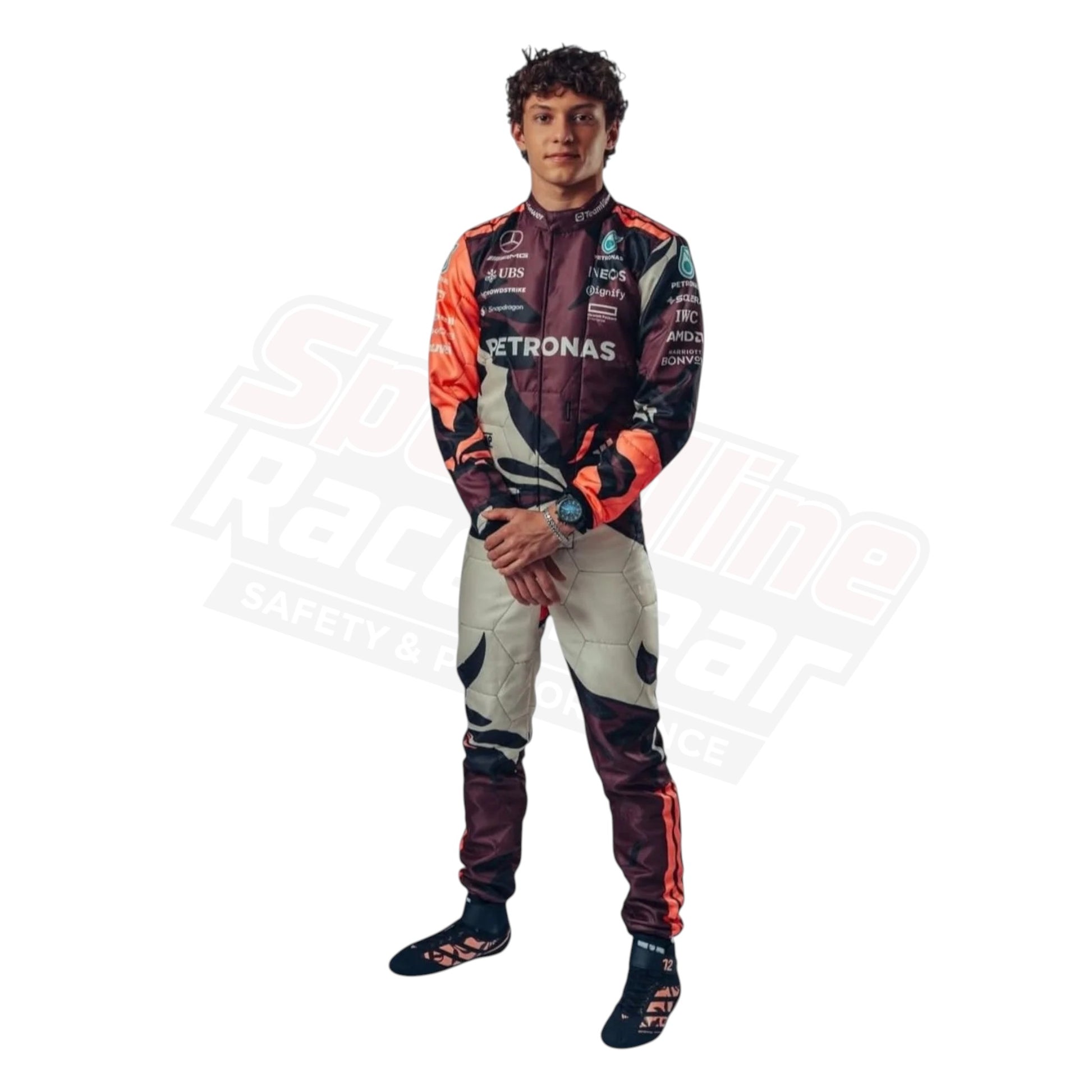 George Russell 2025 Formula 1 Race Suit Side Angle