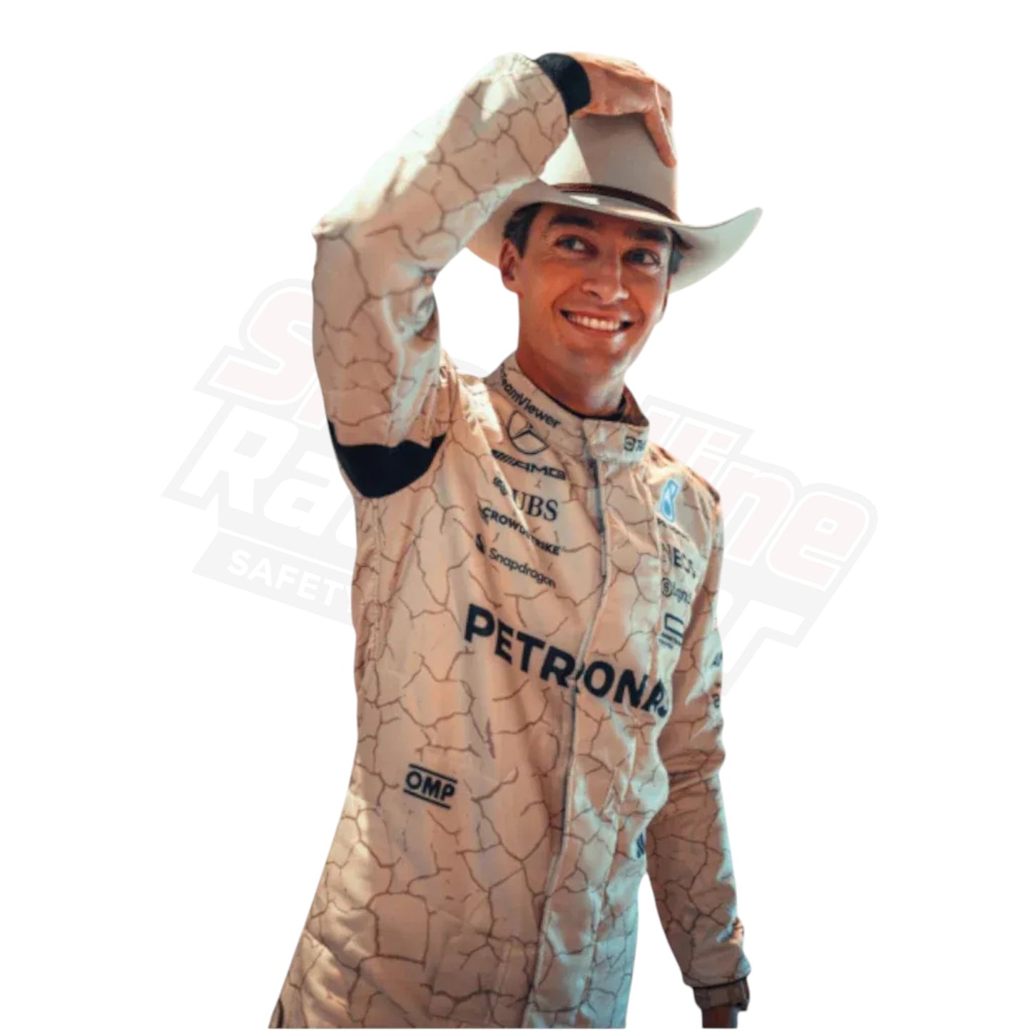 George Russell Mercedes AMG F1 2025 Racing Suit Front View