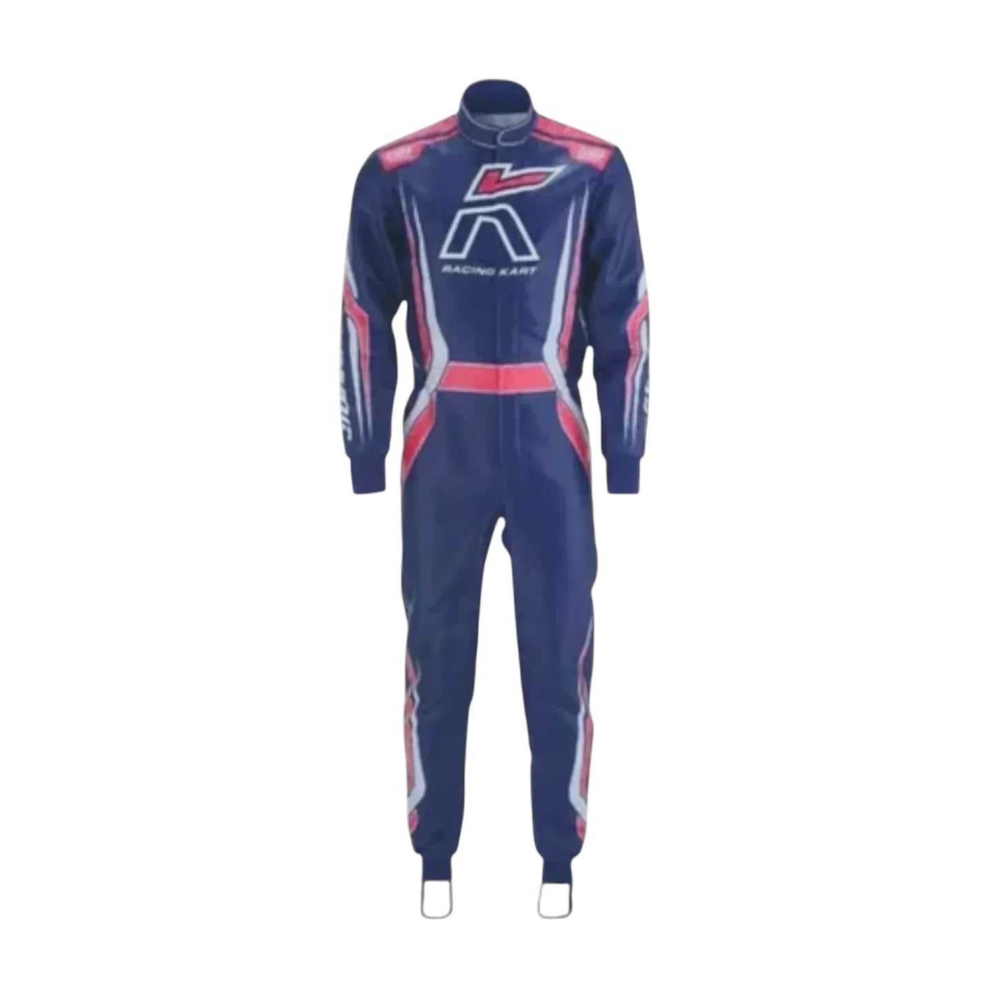 Go-Kart Racing Suit Kosmic Driver Edition 2021 Navy blue racing suit with red and white accents on a white background