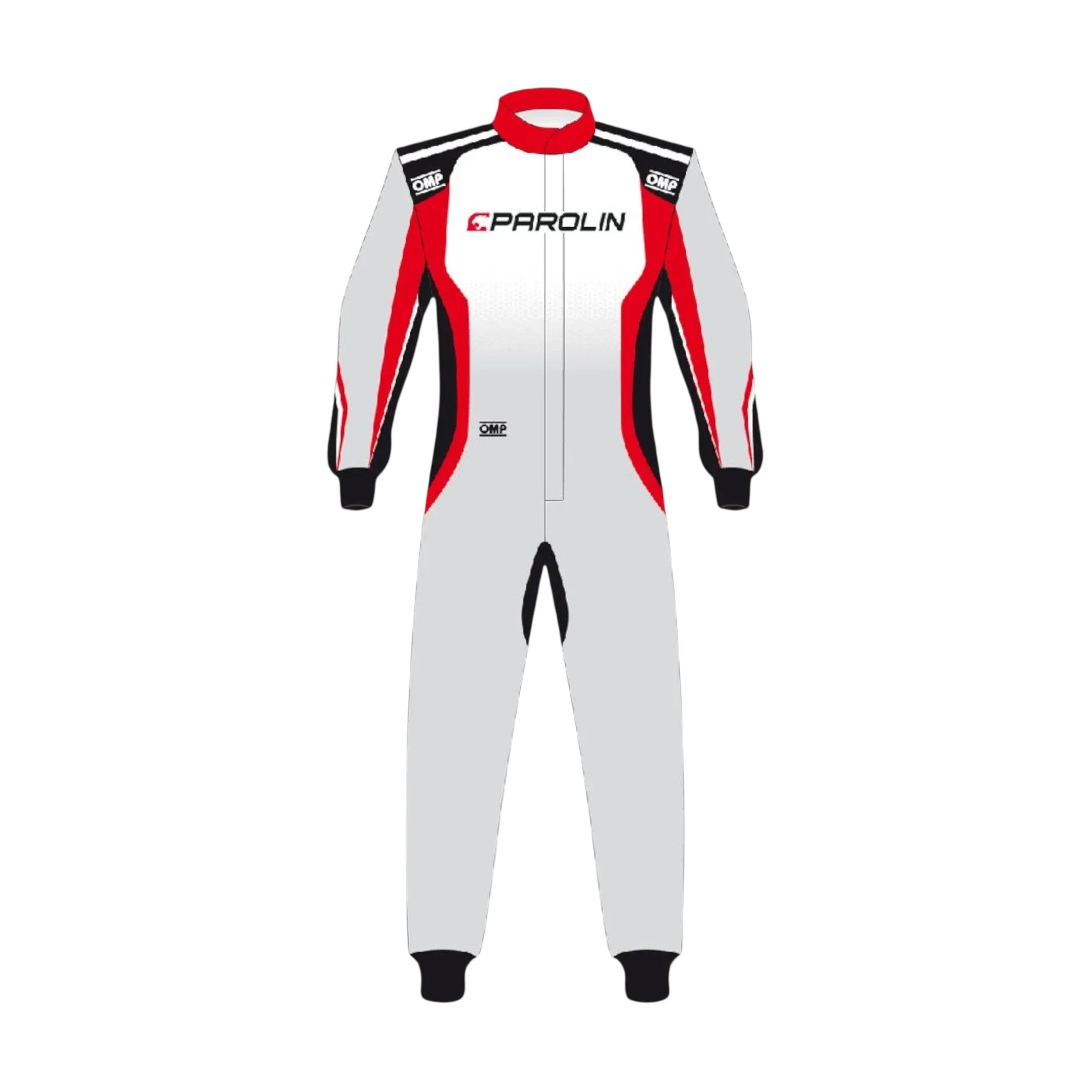 Go-kart race suit Parolin MotorSports OMP front view