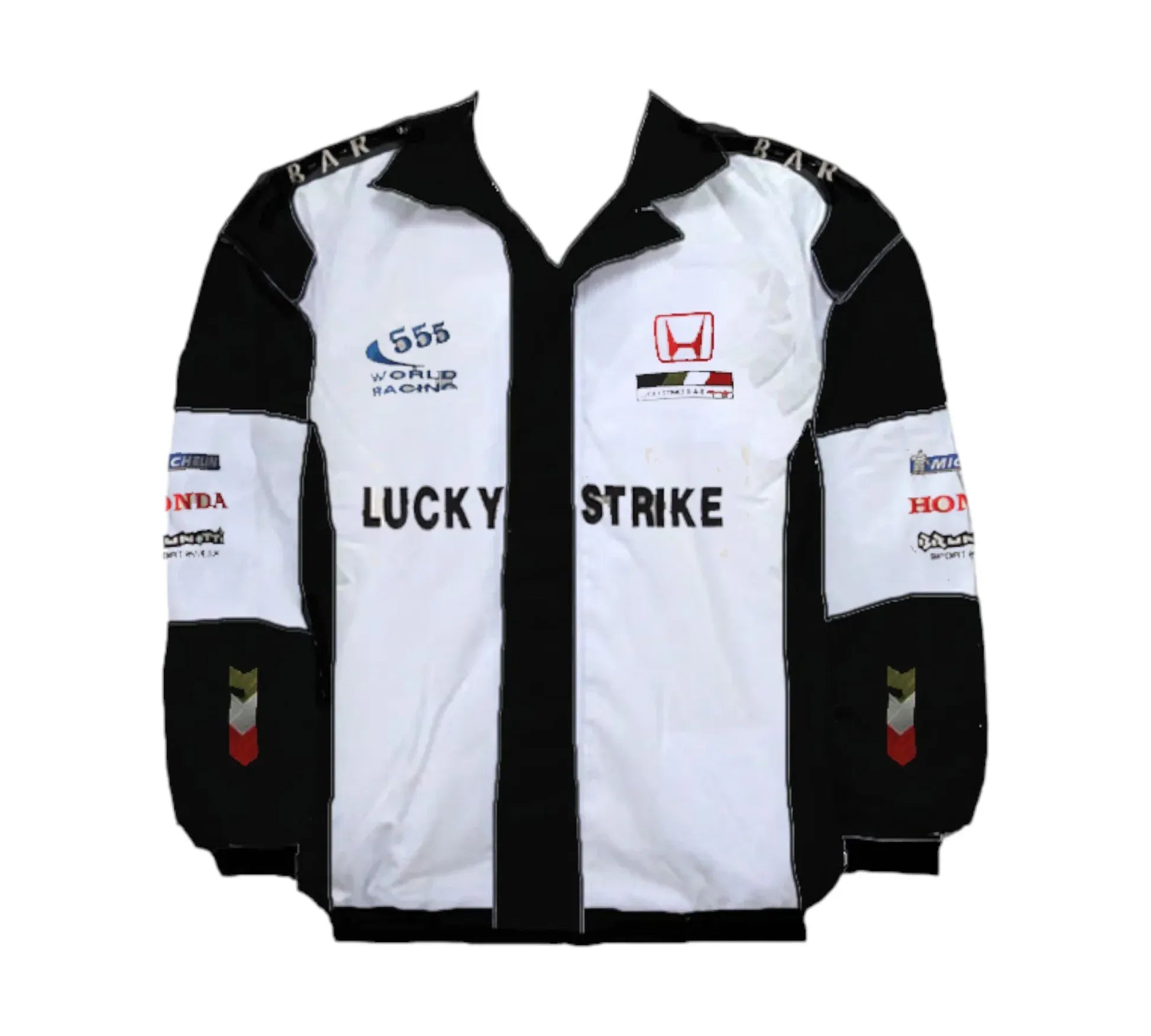 Honda BAR World Racing Vintage Jacket – White & Black Motorsport Edition