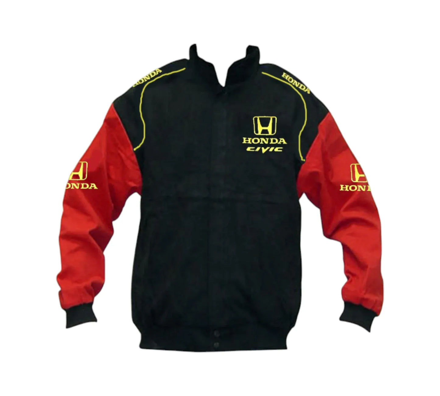 Honda Civic Racing Jacket Black & Red Vintage