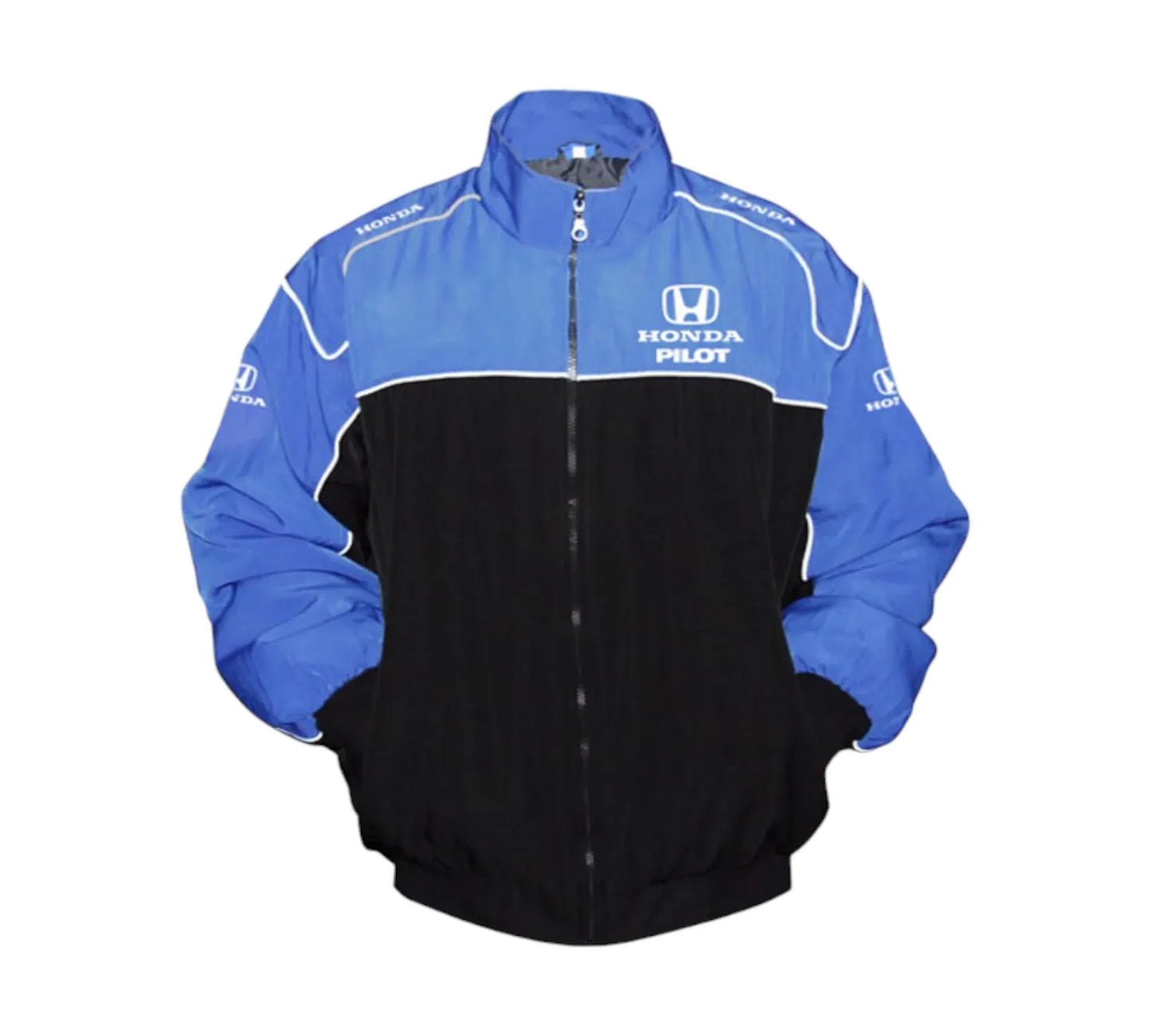 Honda Pilot Vintage Racing Jacket – Blue & Black Motorsport Edition