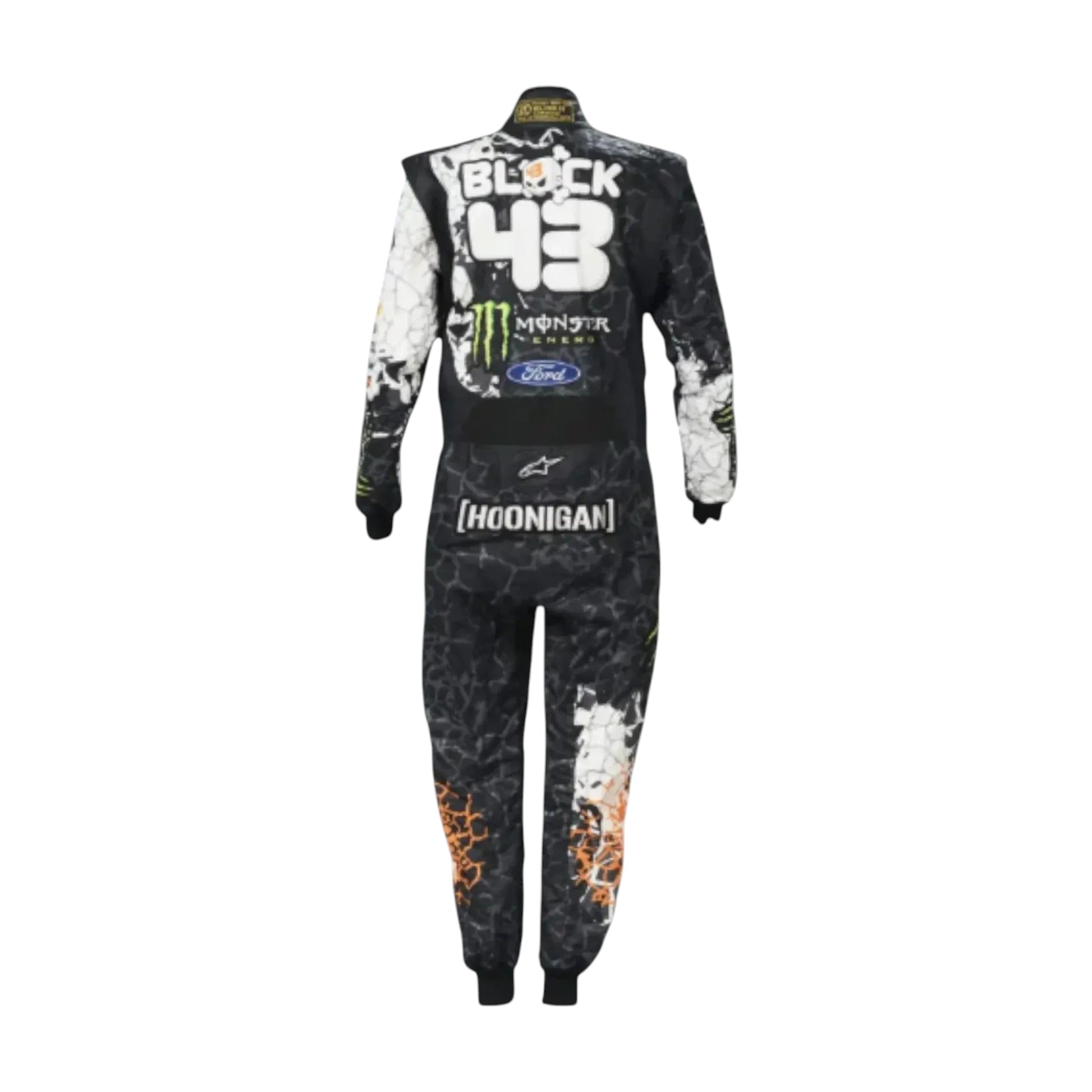 Ken Block Monster kart suit back view