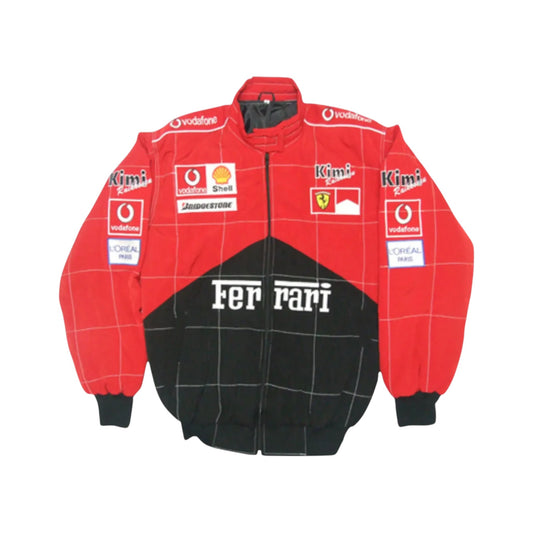 Kimi Raikkonen Ferrari F1 Vintage Racing Jacket Black