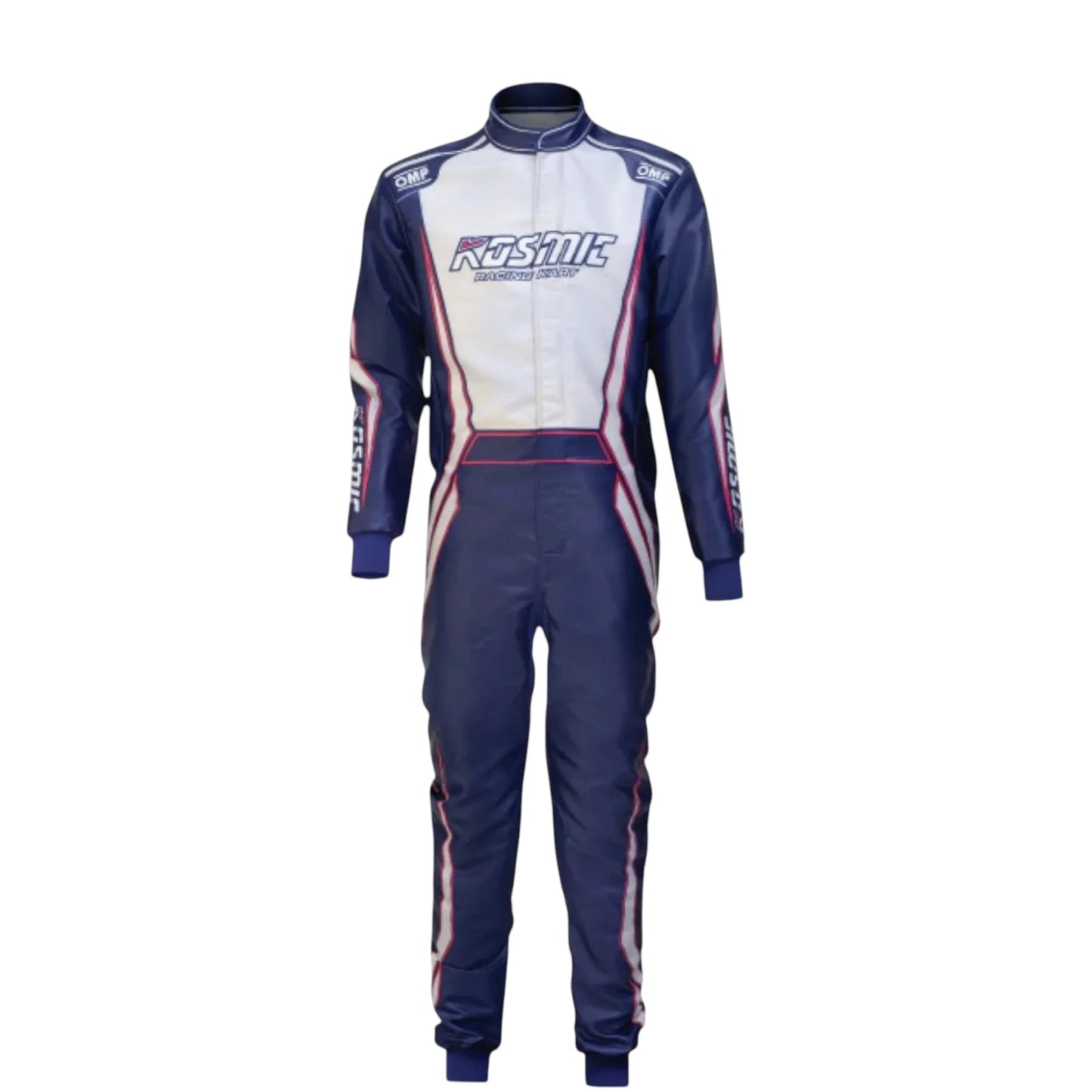 Kosmic OMP 2022 go-kart racing suit front view