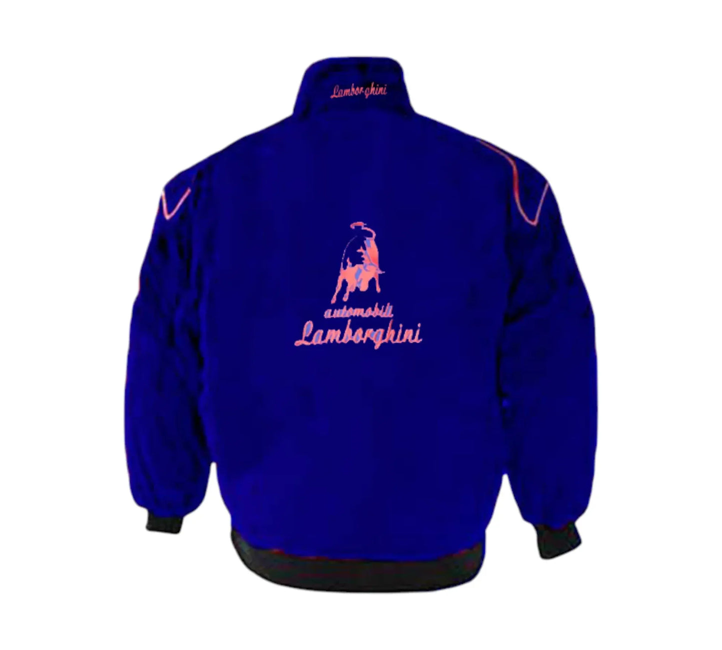 Lamborghini Racing Jacket Blue Red Piping 1