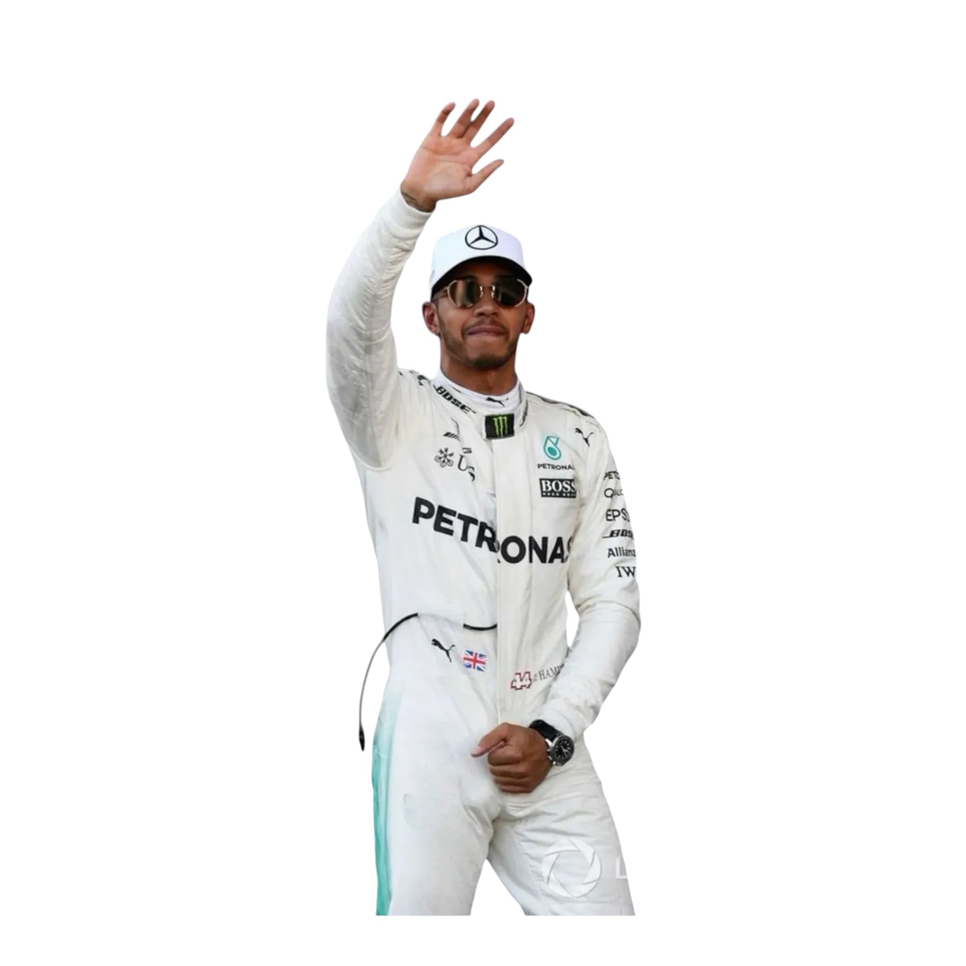 Lewis Hamilton 2017 Mercedes-Benz Formula 1 race suit front view