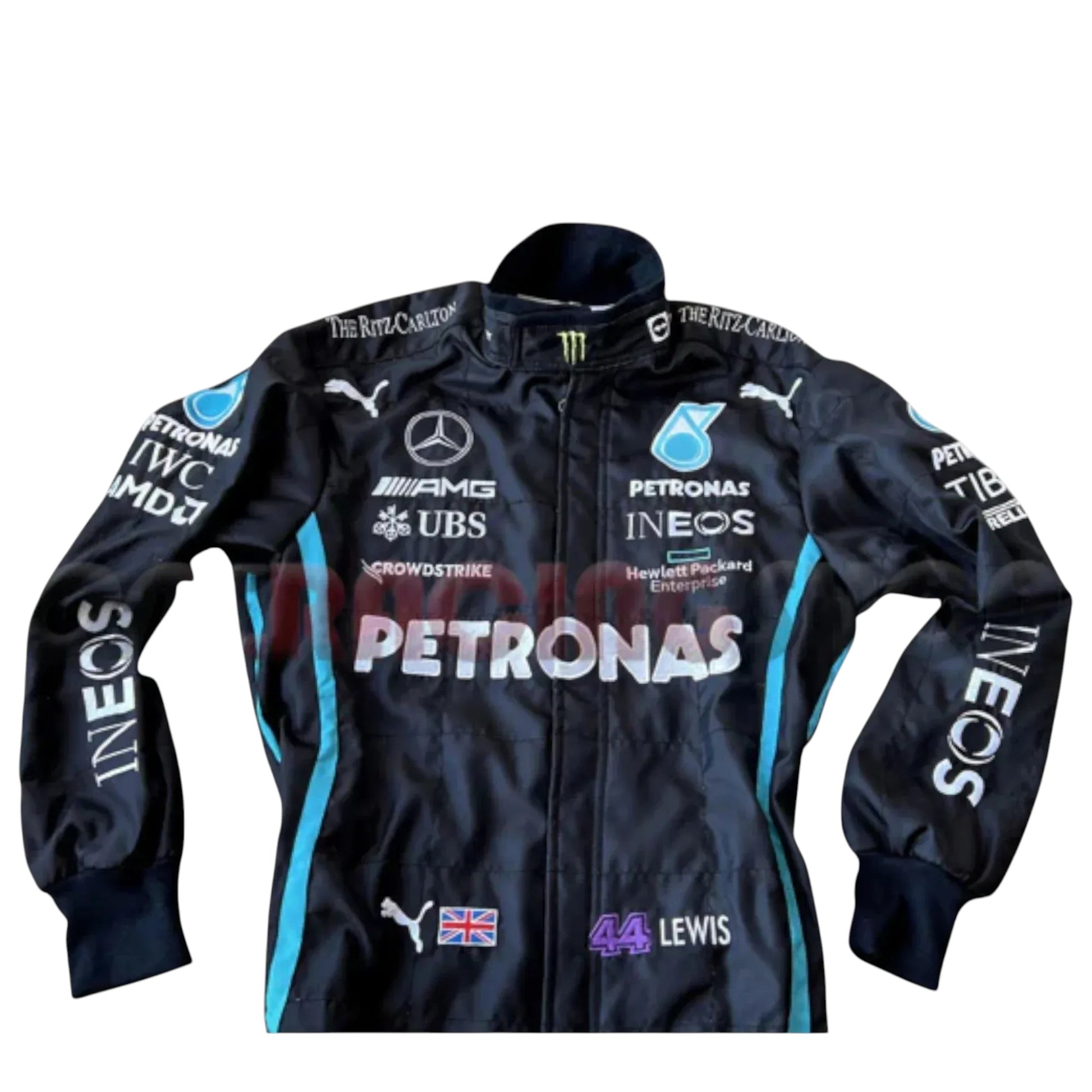 Lewis Hamilton F1 2022 race suit display