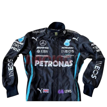 Lewis Hamilton F1 2022 race suit display