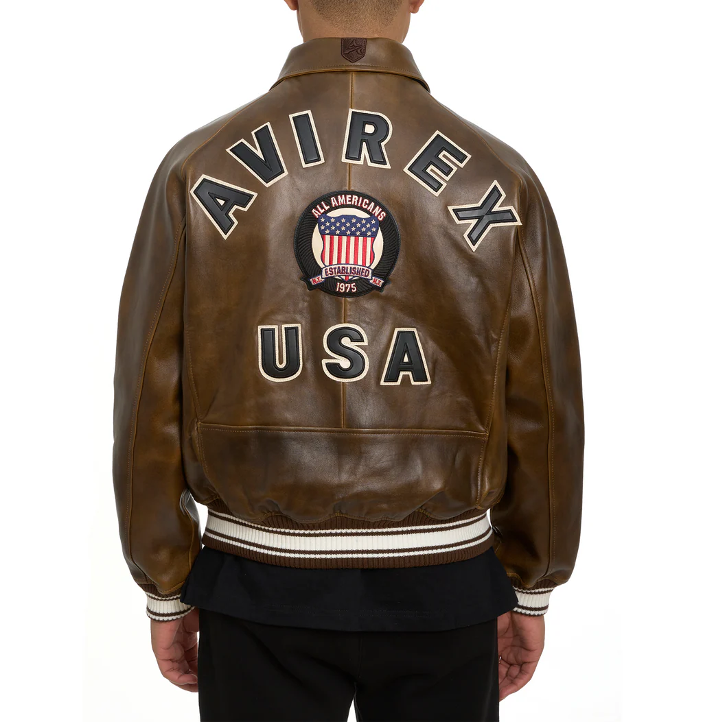 Limited Edition Avirex Vintage Fashion Bomber Leather Jackets For Sale Speedline Racewear