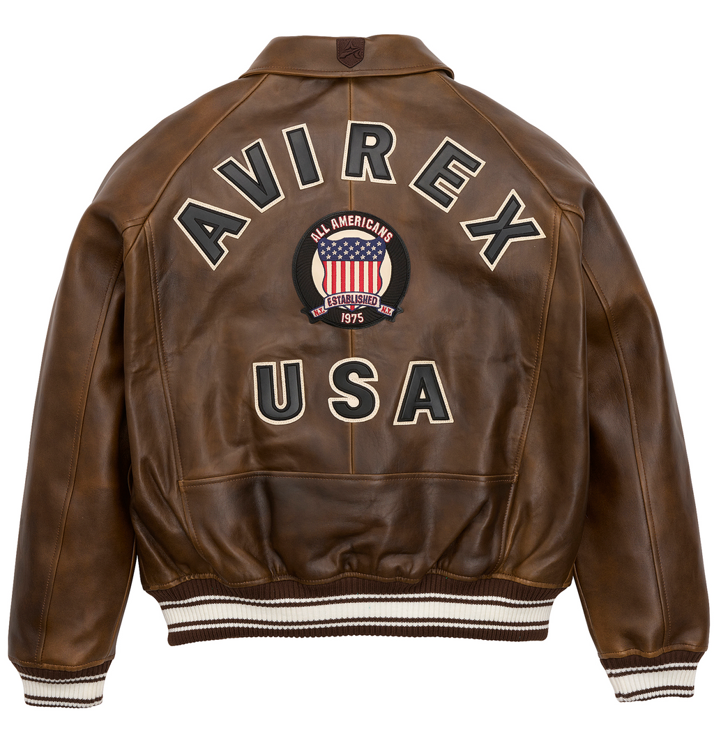 Limited Edition Avirex Vintage Fashion Bomber Leather Jackets For Sale Speedline Racewear