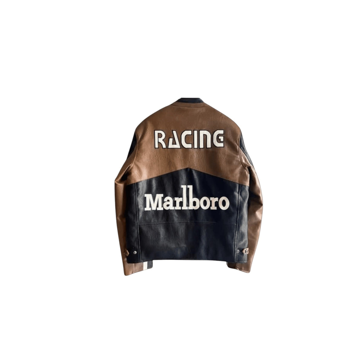 Marlboro Vintage Racing Leather Jacket – Brown & Black Edition SpeedLine Racewear
