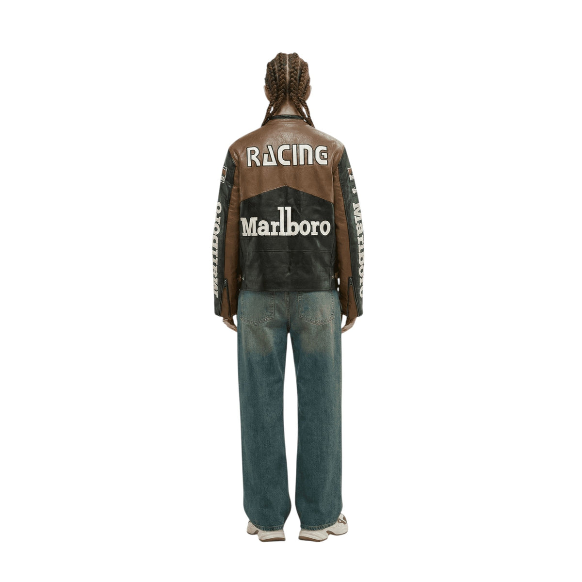 Marlboro Vintage Racing Leather Jacket – Brown & Black Edition SpeedLine Racewear