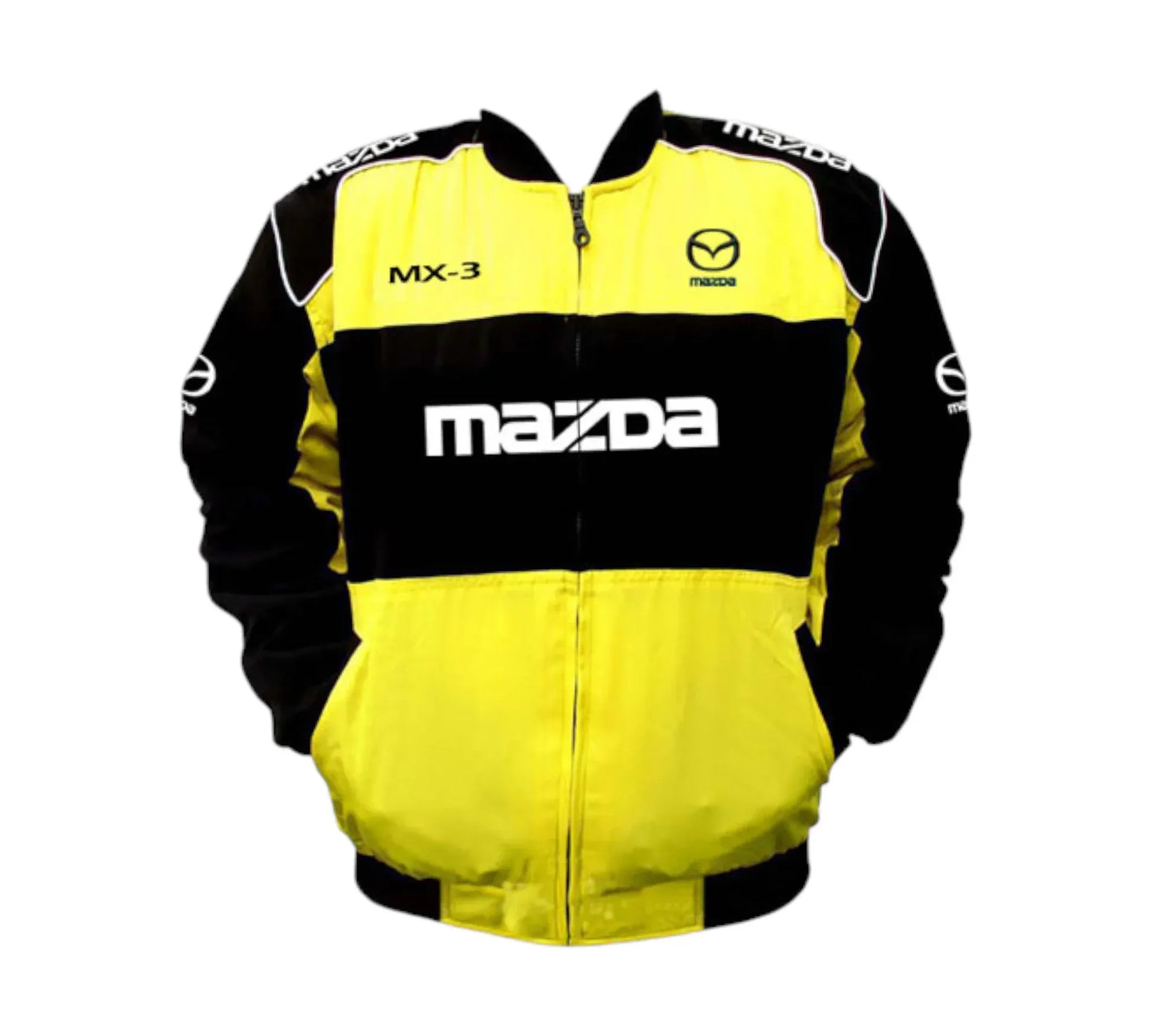 Mazda MX-3 Precidia Yellow Black Vintage Racing Jacket 1