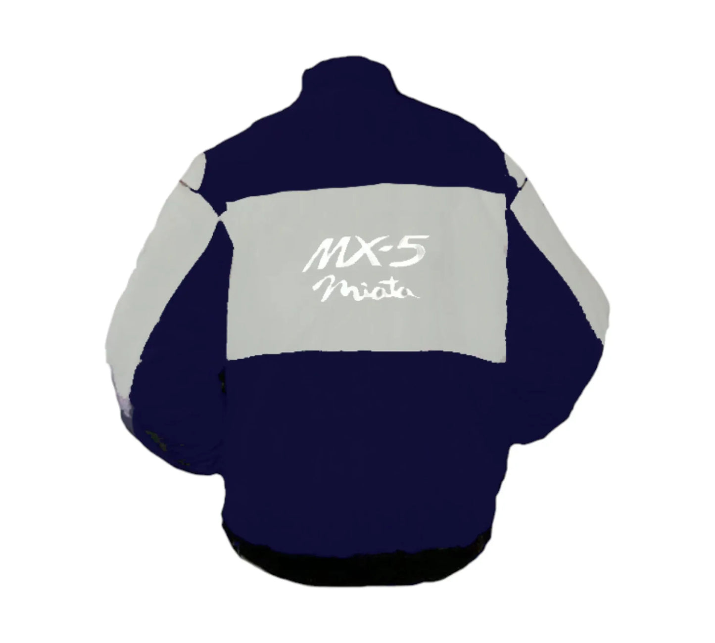 Mazda MX-5 Miata Light Gray Dark Blue Vintage Racing Jacket 2