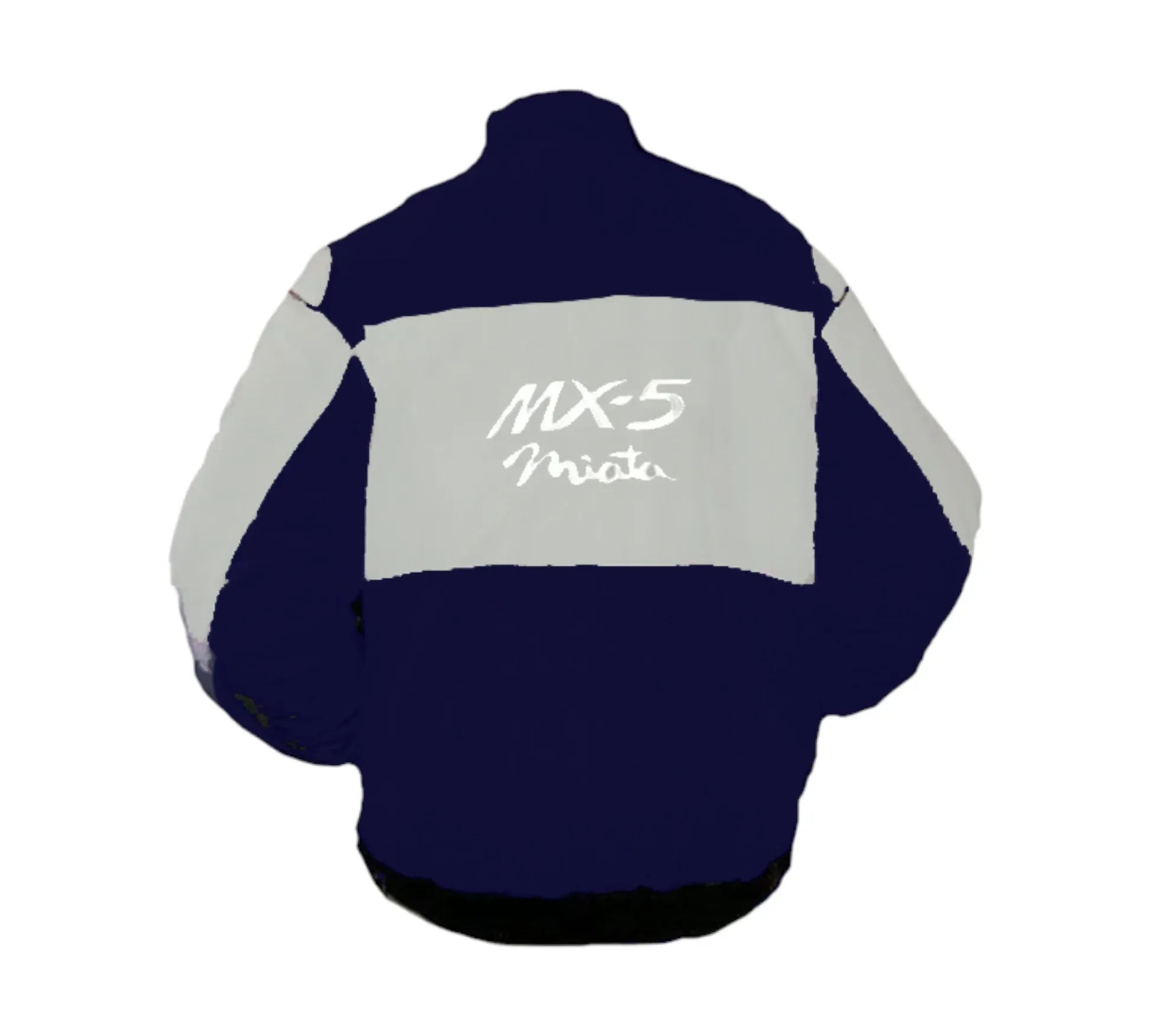 Mazda MX-5 Miata Light Gray Dark Blue Vintage Racing Jacket 2