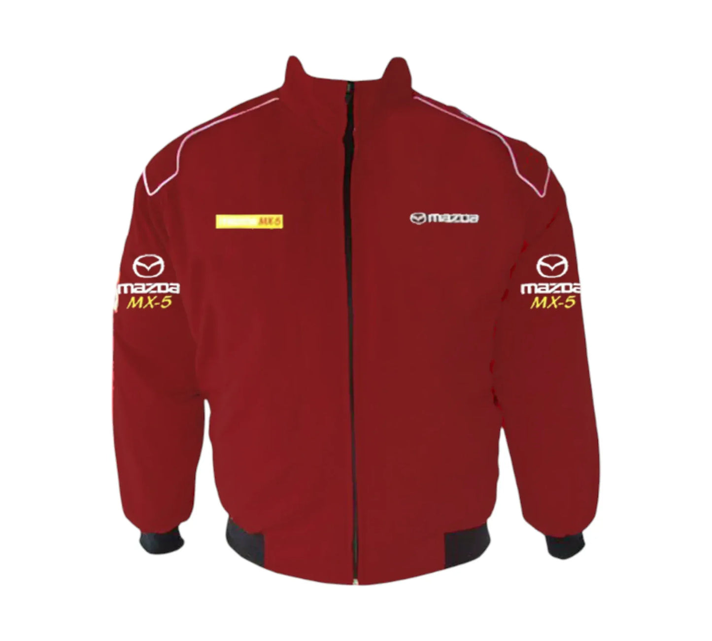 Mazda MX-5 Miata Maroon Burgundy Vintage Racing Jacket 1