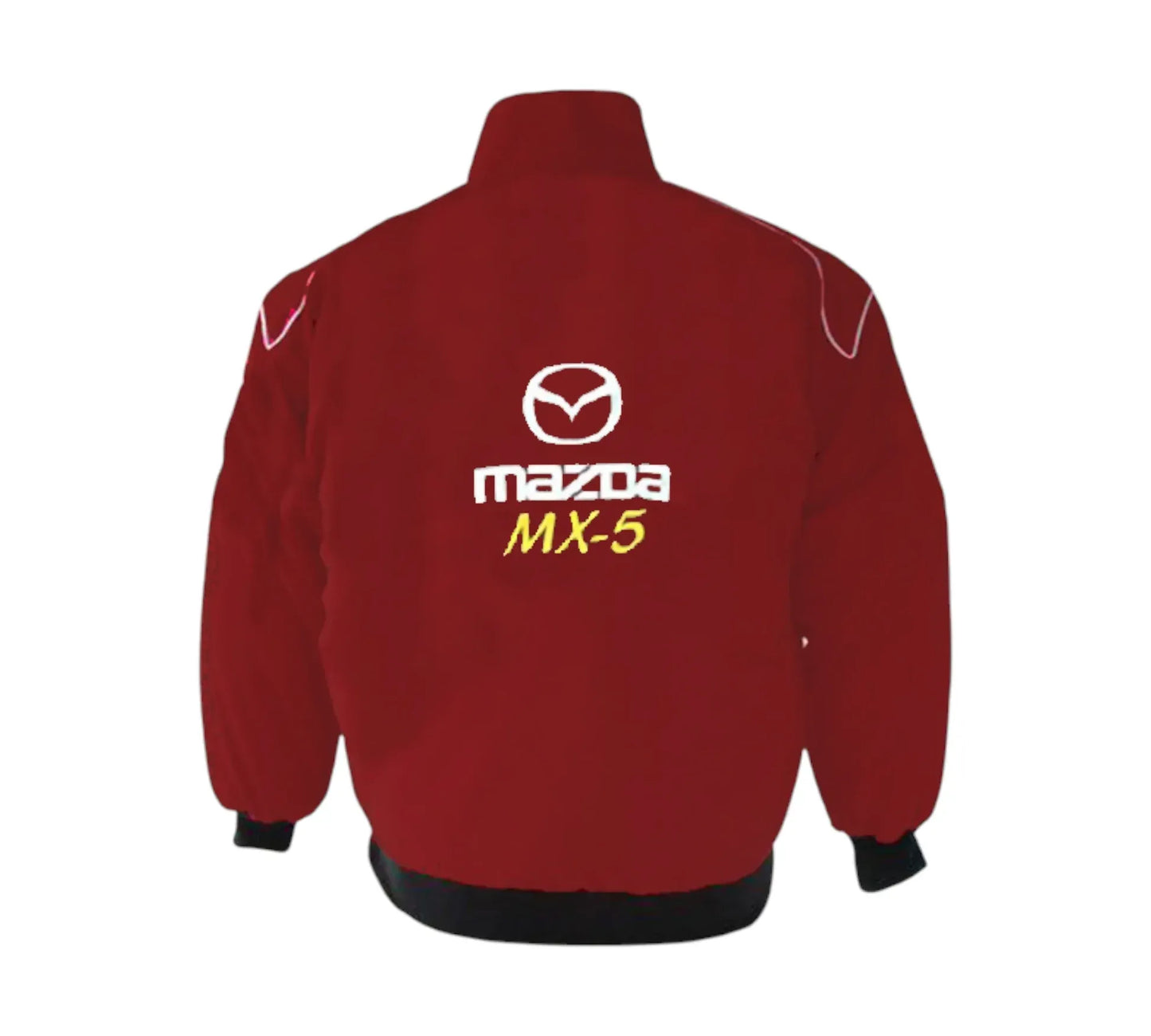 Mazda MX-5 Miata Maroon Burgundy Vintage Racing Jacket 2