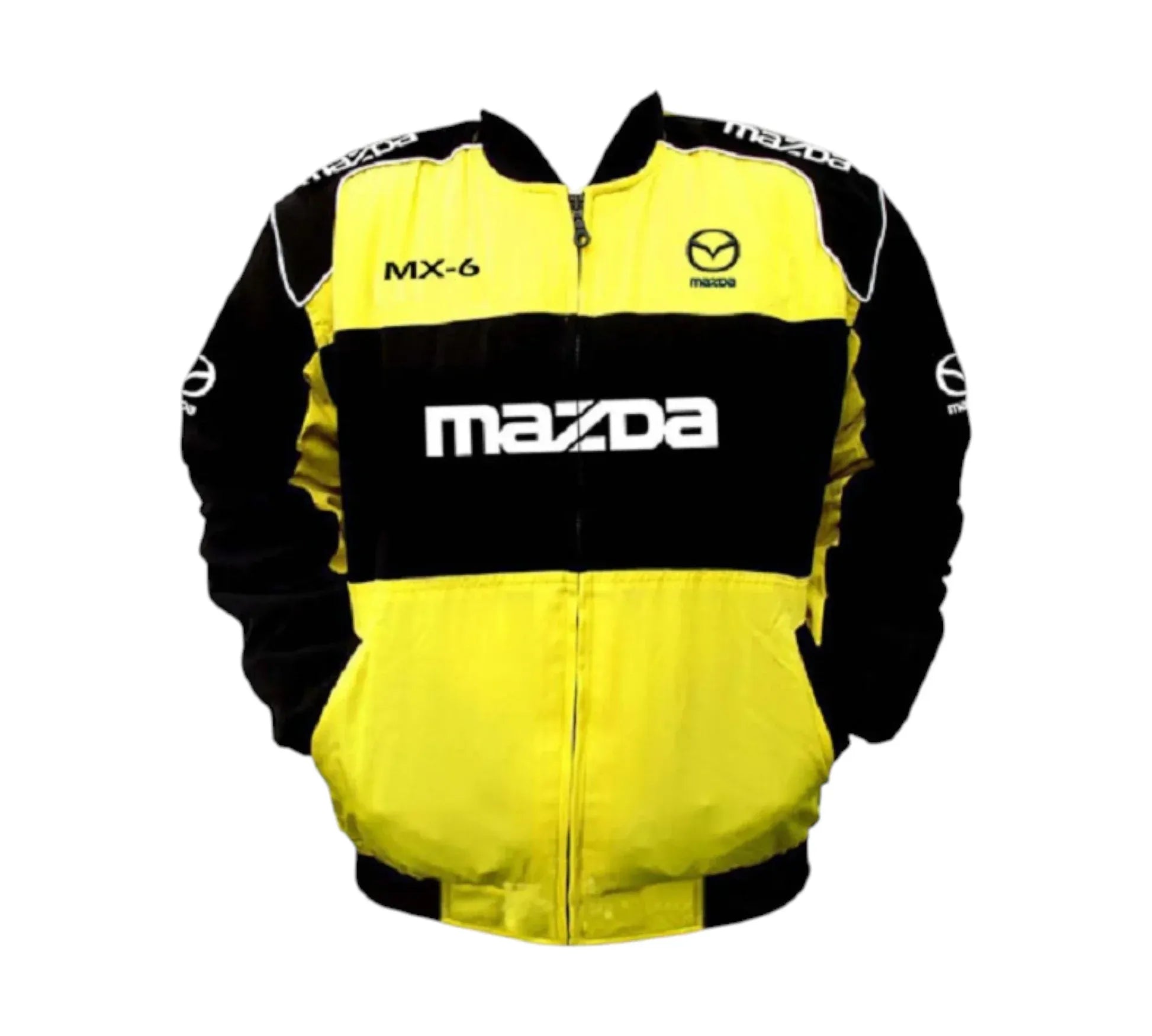 Mazda MX-6 Yellow Black Vintage Racing Performance Jacket 1