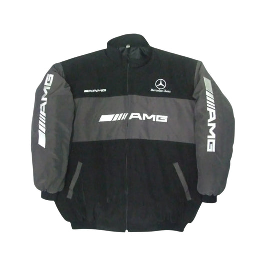 Mercedes AMG F1 Vintage Racing Jacket Black & Dark Grey Edition